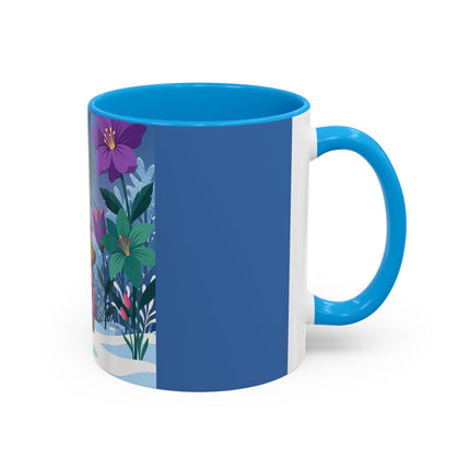 🌹❄️ The Holly Rose Of Winter Colorful Mug – Art Deco Christmas Garden