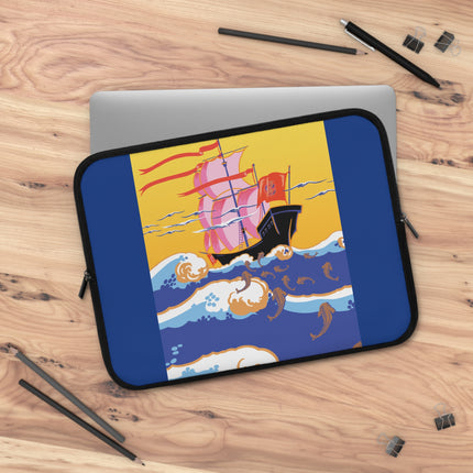 Golden Seas and Whimsical Dreams Laptop Sleeve