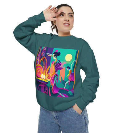 Dance of the Skeleton Ballerinas Unisex Garment-Dyed Sweatshirt