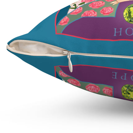 August & Peridot (from the Gem Series) by Sofia Chiostri Spun Polyester Square Pillow