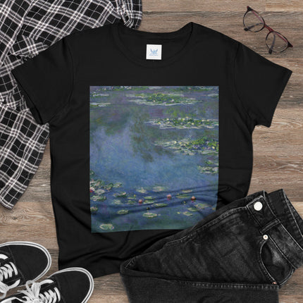 Water Lilies by Claude Monet Women's Midweight Cotton Tee
