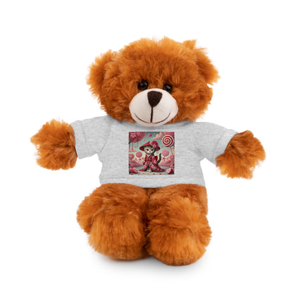 Whimsical Geisha Kitten in a Valentine Garden Stuffed Animals with Tee