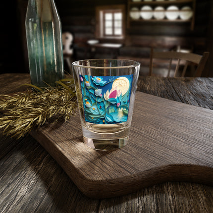 Ethereal Moonlit Lake Shot Glass, 1.5oz