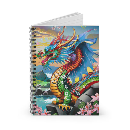Chinese Dragon Spiral Notebook - Ruled Line