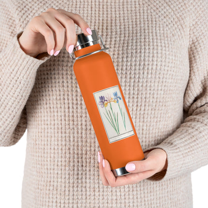 Iris, Iris sibirica by Anselmus Boëtius de Boodt Copper Vacuum Insulated Bottle, 22oz