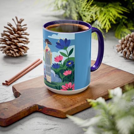 Garden Of New Beginnings Colorful Mugs – Art Deco Floral Elegance