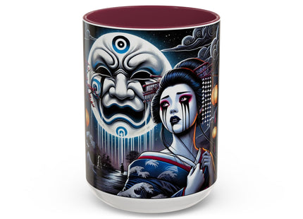 Geisha’s Black Ink Tears Colorful Mugs (11oz, 15oz)