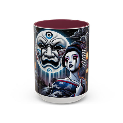 Geisha’s Black Ink Tears Colorful Mugs (11oz, 15oz)