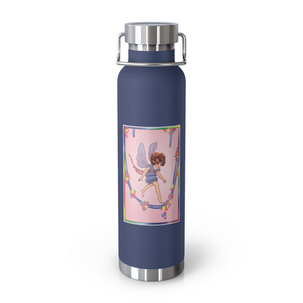 A Playful Fairy Jumps Rope Copper Vacuum Insulated Bottle, 22 oz