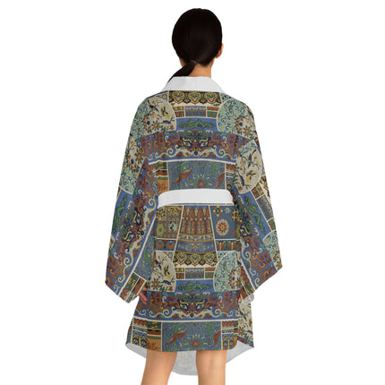 Chinois et Japonais by Auguste Racinet Long Sleeve Kimono Robe (AOP)