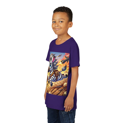 Zebra on the Run Youth Short Sleeve Tee