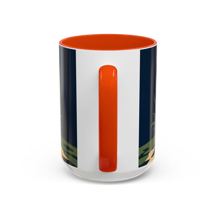 🌼🧡 The Midnight Floral Masquerade Colorful Mug – Art Deco Fashion Fantasy