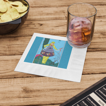 Exquisite Elegance by Umberto Brunelleschi White Coined Napkins