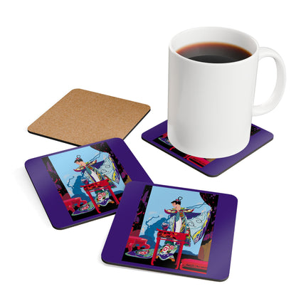 A Visual Journey by Umberto Brunelleschi Corkwood Coaster Set