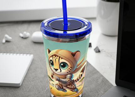 Swift Cheetah Sunsplash Tumbler with Straw, 16oz