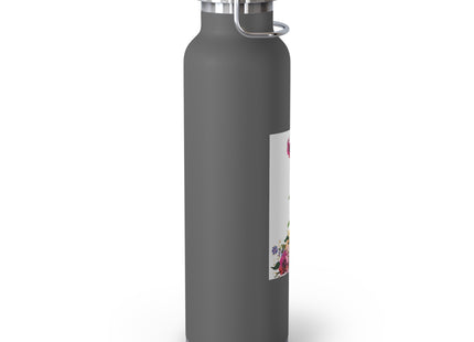 Blooming Splendor: A Floral Transformation Copper Vacuum Insulated Bottle, 22oz
