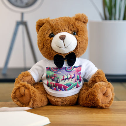 Festive Reindeer Flight Teddy Bear with T-Shirt