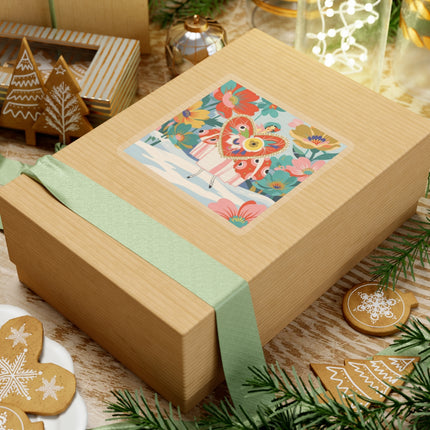 ❤️🌸 The Winter Heart Garden Kiss-Cut Sticker – Colorful Art Deco Floral Fantasy