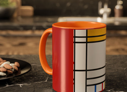 Place de la Concorde by Piet Mondrian Colorful Mugs (11oz, 15oz)