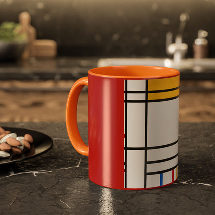 Place de la Concorde by Piet Mondrian Colorful Mugs (11oz, 15oz)