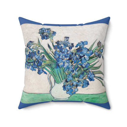 Irises by Vincent Van Gogh Spun Polyester Square Pillow