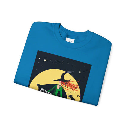 A Witch’s Moonlit Flight Unisex Heavy Blend™ Crewneck Sweatshirt