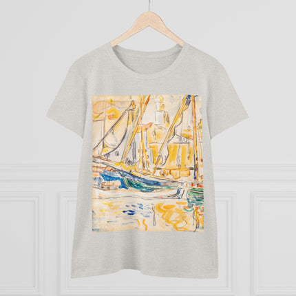 Saint-Tropez by Paul Signac Women's Midweight Cotton Tee