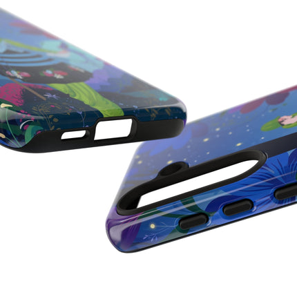 🌸🐦 The Lady Of The Midnight Bird Garden Phone Case – Art Deco Floral Fantasy