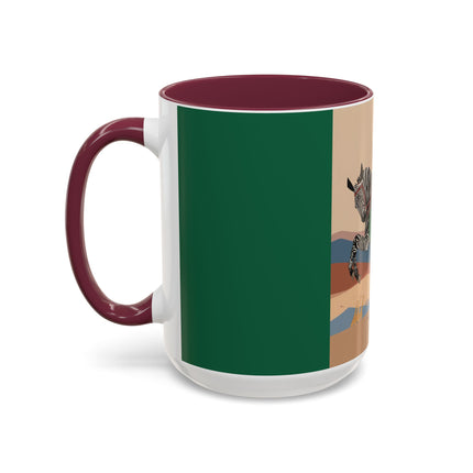 Zebra Rider Colorful Mugs – Safari Chic & Art Deco Adventure