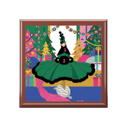 🎄🎁 The Emerald Christmas Belle Jewelry Box – Colorful Holiday Fashion Fantasy