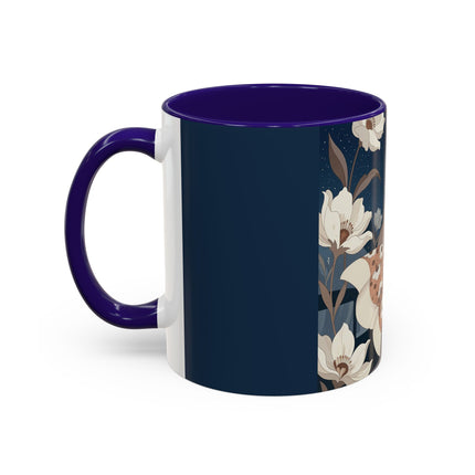 🌸✨ The Midnight Magnolia Masquerade Colorful Mug – Art Deco Nocturne