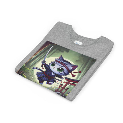 Moonlit Samurai Kitty Youth Short Sleeve Tee