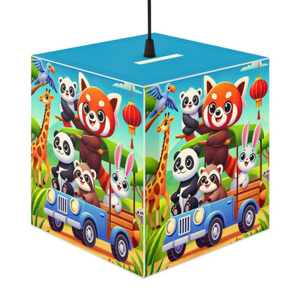 🦒🚙 The Safari Friends on the Move Light Cube Lamp – Adventure, Friendship & Sunny Fun