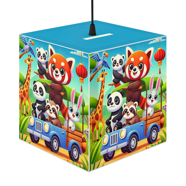 🦒🚙 The Safari Friends on the Move Light Cube Lamp – Adventure, Friendship & Sunny Fun