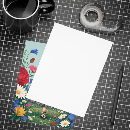🌹💙 The Rose Bouquet Promenade Postcards With Envelopes – Art Deco Floral Whimsy