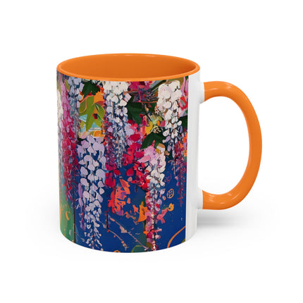 Golden Wisteria Elegance Colorful Mugs (11oz, 15oz)