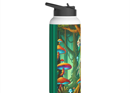 Silent Stripes Stainless Steel Water Bottle, Standard Lid