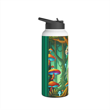 Silent Stripes Stainless Steel Water Bottle, Standard Lid