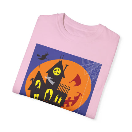 Halloween Night at the Haunted House Unisex Garment-Dyed T-shirt