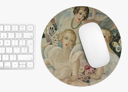 Les Femmes Fatales by Gerda Wegener Mouse Pad, Round and Rectangle