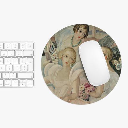 Les Femmes Fatales by Gerda Wegener Mouse Pad, Round and Rectangle