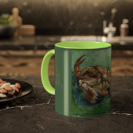 Crab on its Back by Vincent Van Gogh Colorful Mugs, 11oz