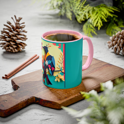 Curious Crow Colorful Mugs (11oz, 15oz)