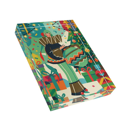 🎄✨ The Lady Of The Christmas Ornament Acrylic Art Block – Art Deco Holiday Fantasy