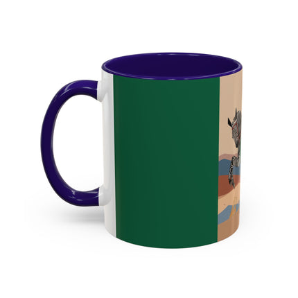 Zebra Rider Colorful Mugs – Safari Chic & Art Deco Adventure