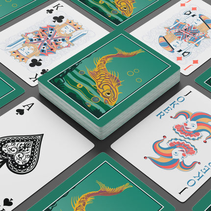 Golden Serenity Playing Cards