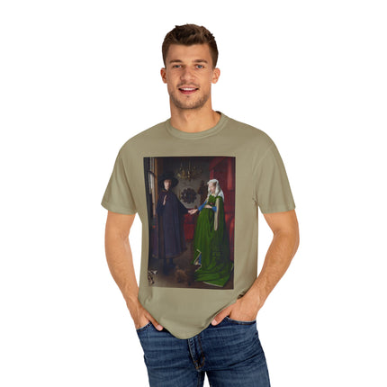 Arnolfini Portrait by Jan Van Eyck Unisex Garment-Dyed T-shirt