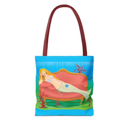 A Mermaid's Peaceful Refuge Tote Bag (AOP)