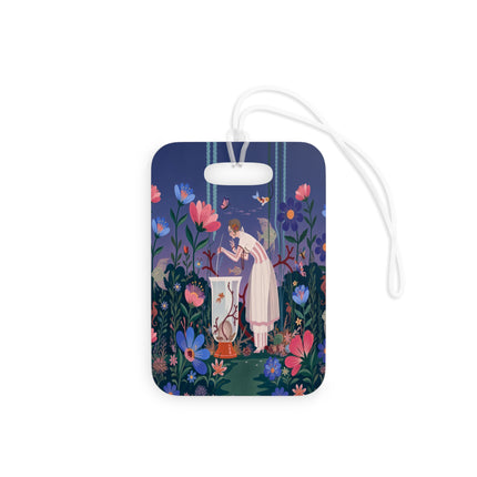 🐠🌸 The Enchanted Aquarium Garden Luggage Tag – Art Deco Underwater Fantasy