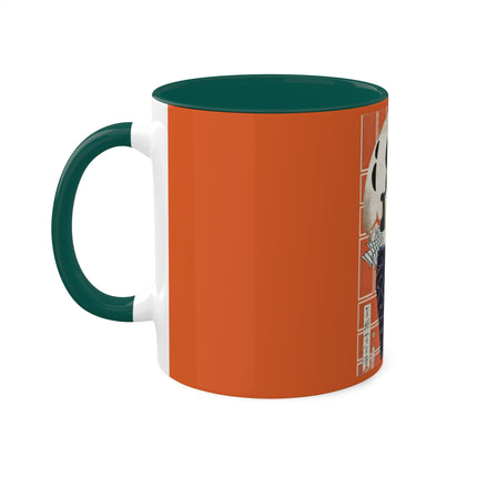 The Actor Bandō Hikosaburō V and the Mo troupe by Tsukioka Yoshitoshi Colorful Mugs, 11oz